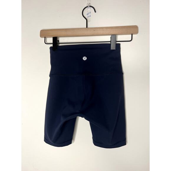 Lululemon Wunder Train HR Short 6" Everlux Size 2 Navy EUC6 - Picture 4 of 6